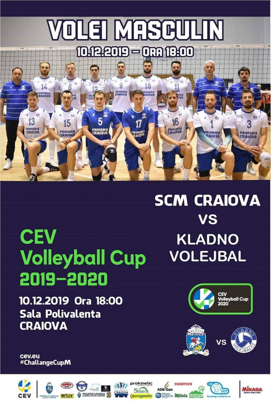 Volei | Challenge Cup: Oltenii sunt pregătiți pentru duelul cu Kladno