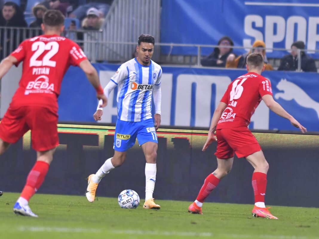 Liga 1: Universitatea Craiova câștigă la limită meciul cu Chindia