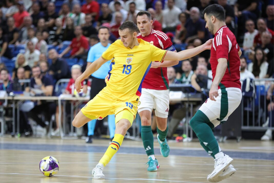 România a fost învinsă de Ungaria în turul barajului pentru UEFA Futsal EURO 2026. Retrul se joacă la Craiova