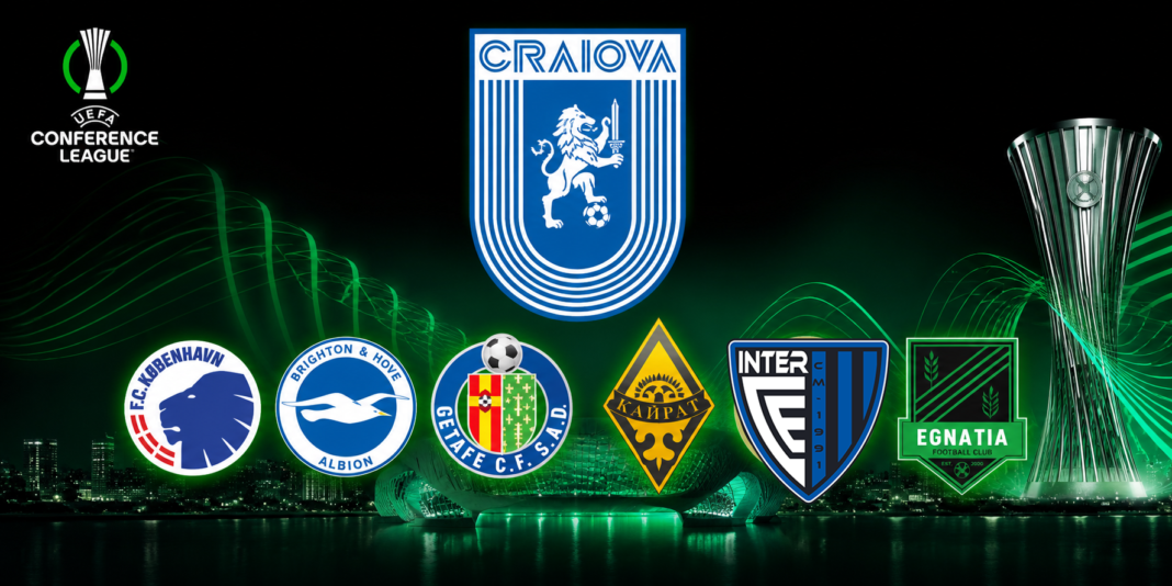 Universitatea Craiova și-a aflat oponentelele din Conference League. Adversare din Premier League și La Liga